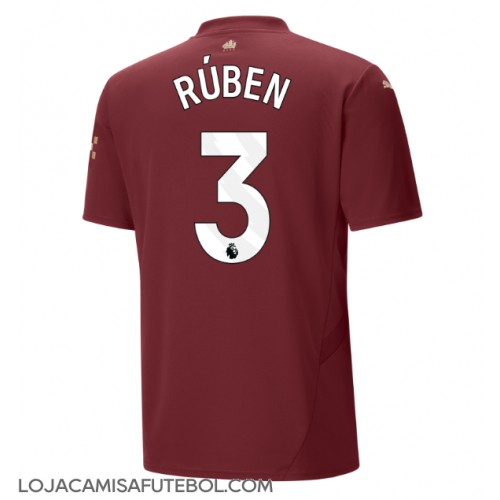 Camisa de Futebol Manchester City Ruben Dias #3 Equipamento Alternativo 2024-25 Manga Curta